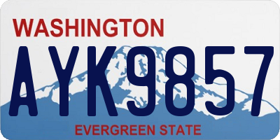WA license plate AYK9857