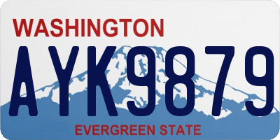 WA license plate AYK9879