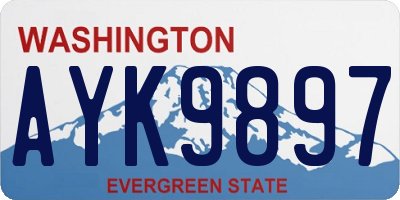 WA license plate AYK9897