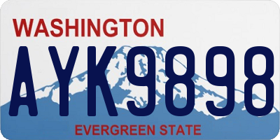 WA license plate AYK9898