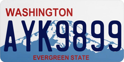 WA license plate AYK9899