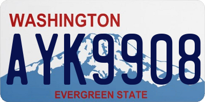 WA license plate AYK9908