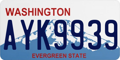 WA license plate AYK9939