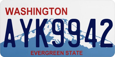 WA license plate AYK9942