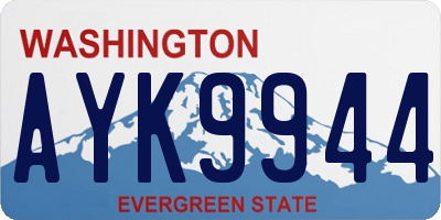 WA license plate AYK9944