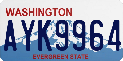 WA license plate AYK9964