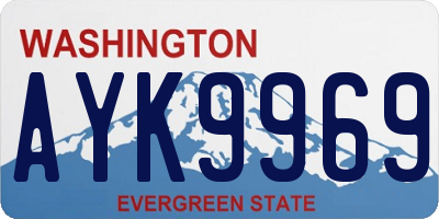 WA license plate AYK9969