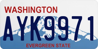 WA license plate AYK9971