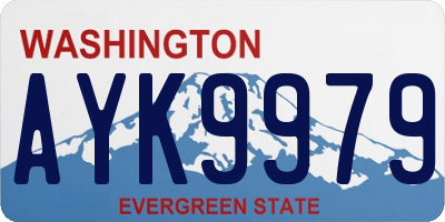 WA license plate AYK9979