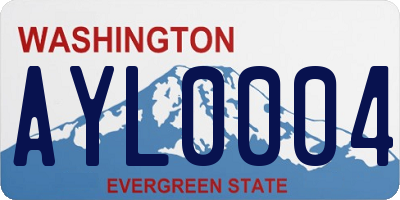 WA license plate AYL0004