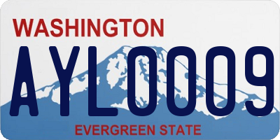 WA license plate AYL0009