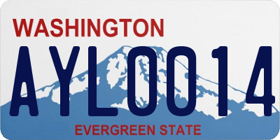 WA license plate AYL0014