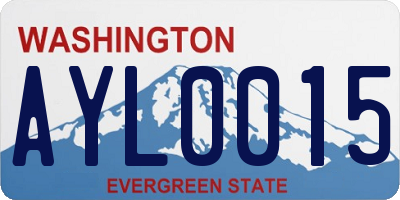 WA license plate AYL0015