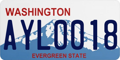 WA license plate AYL0018