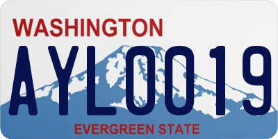 WA license plate AYL0019