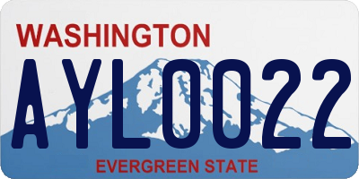 WA license plate AYL0022