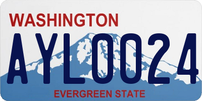 WA license plate AYL0024