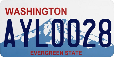 WA license plate AYL0028