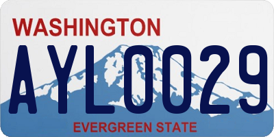 WA license plate AYL0029
