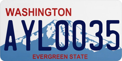 WA license plate AYL0035
