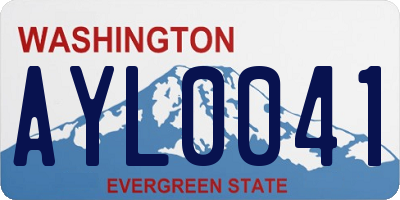 WA license plate AYL0041