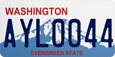 WA license plate AYL0044