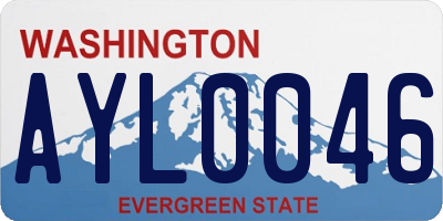 WA license plate AYL0046