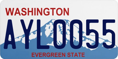 WA license plate AYL0055