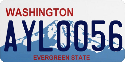 WA license plate AYL0056