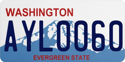 WA license plate AYL0060