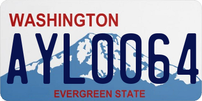 WA license plate AYL0064
