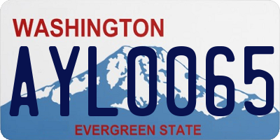 WA license plate AYL0065