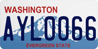 WA license plate AYL0066