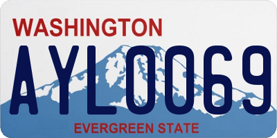 WA license plate AYL0069