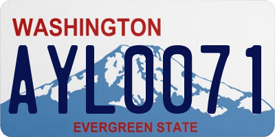 WA license plate AYL0071