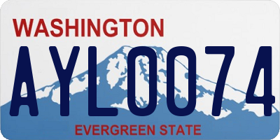 WA license plate AYL0074