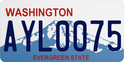 WA license plate AYL0075