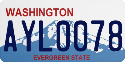 WA license plate AYL0078