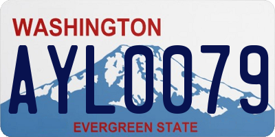 WA license plate AYL0079