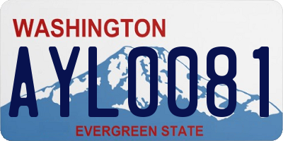 WA license plate AYL0081