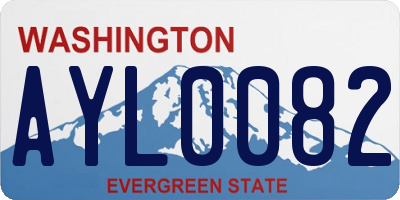 WA license plate AYL0082