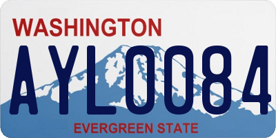 WA license plate AYL0084