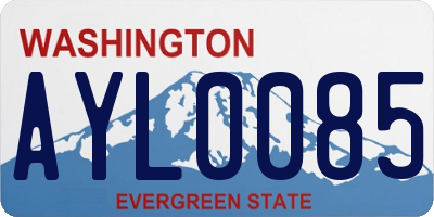 WA license plate AYL0085