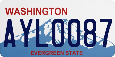 WA license plate AYL0087