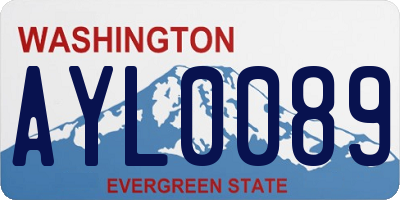 WA license plate AYL0089