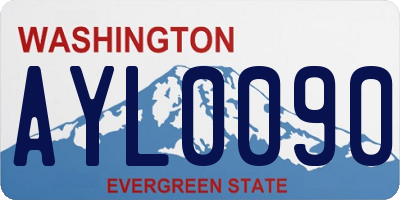 WA license plate AYL0090