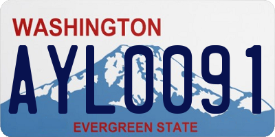 WA license plate AYL0091