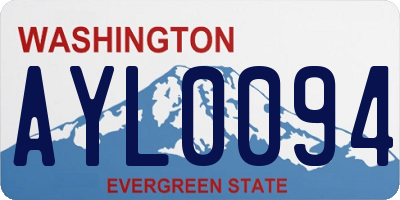 WA license plate AYL0094
