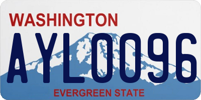 WA license plate AYL0096