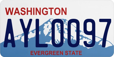 WA license plate AYL0097